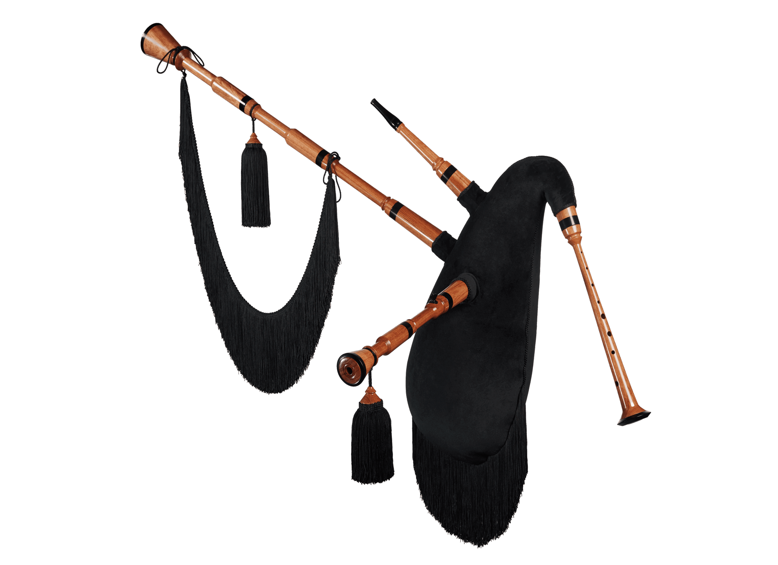 GAITA KOA CON RONQUETA FUNDA NEGRA FLECOS NEGROS